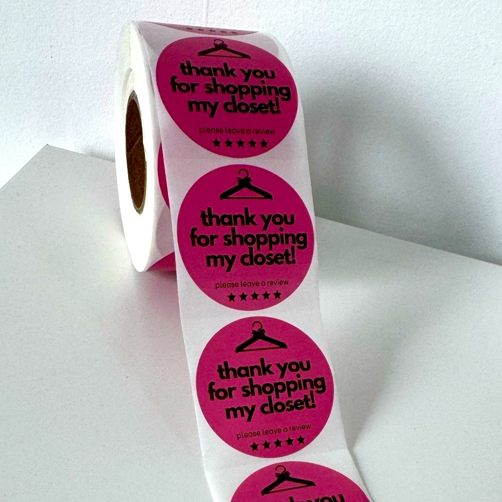 Thank you for shopping my closet , please leave a review sticker label new - Picture 10 of 11